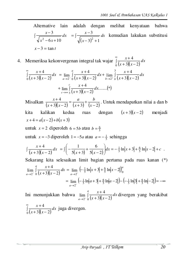 soal dan pembahasan kalkulus 2 pdf
